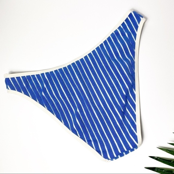 Out From Under UO Blue Bikini Striped Bott… - Picture 3 of 5